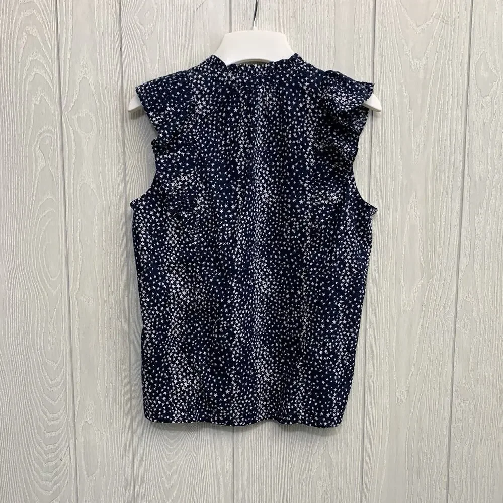 LOFT Blue Star Sleeveless Top XS NWT - Picture 6 of 7